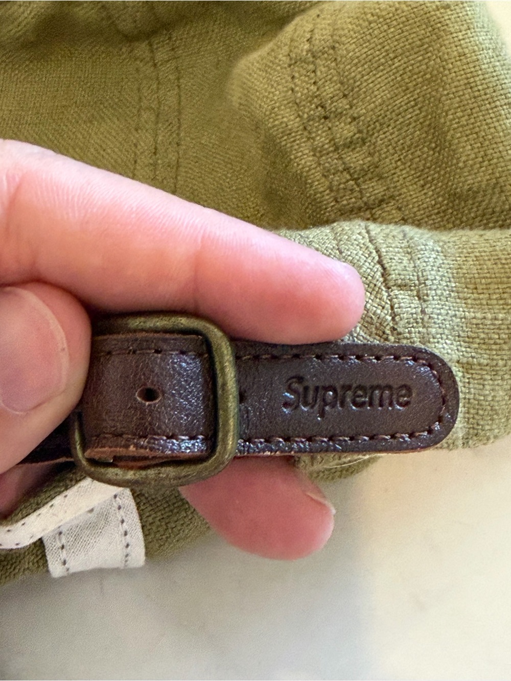 Supreme Olive Green Camp Cap - Picture 3 of 4